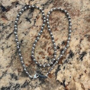Elegant Silver Beaded Necklace